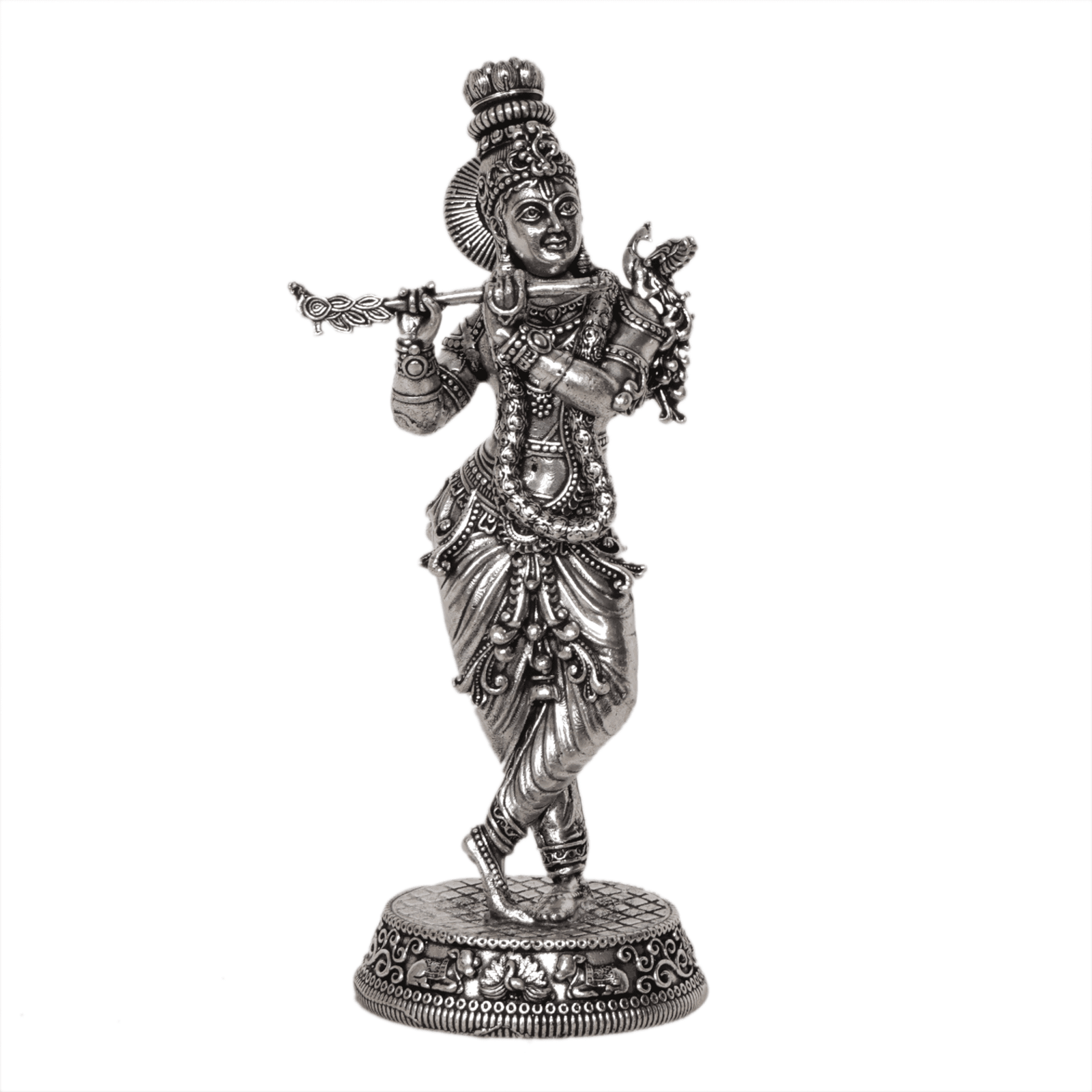 BH12099_1 KALARAMBH Silver Krishna 6.4 Inch, Pcs