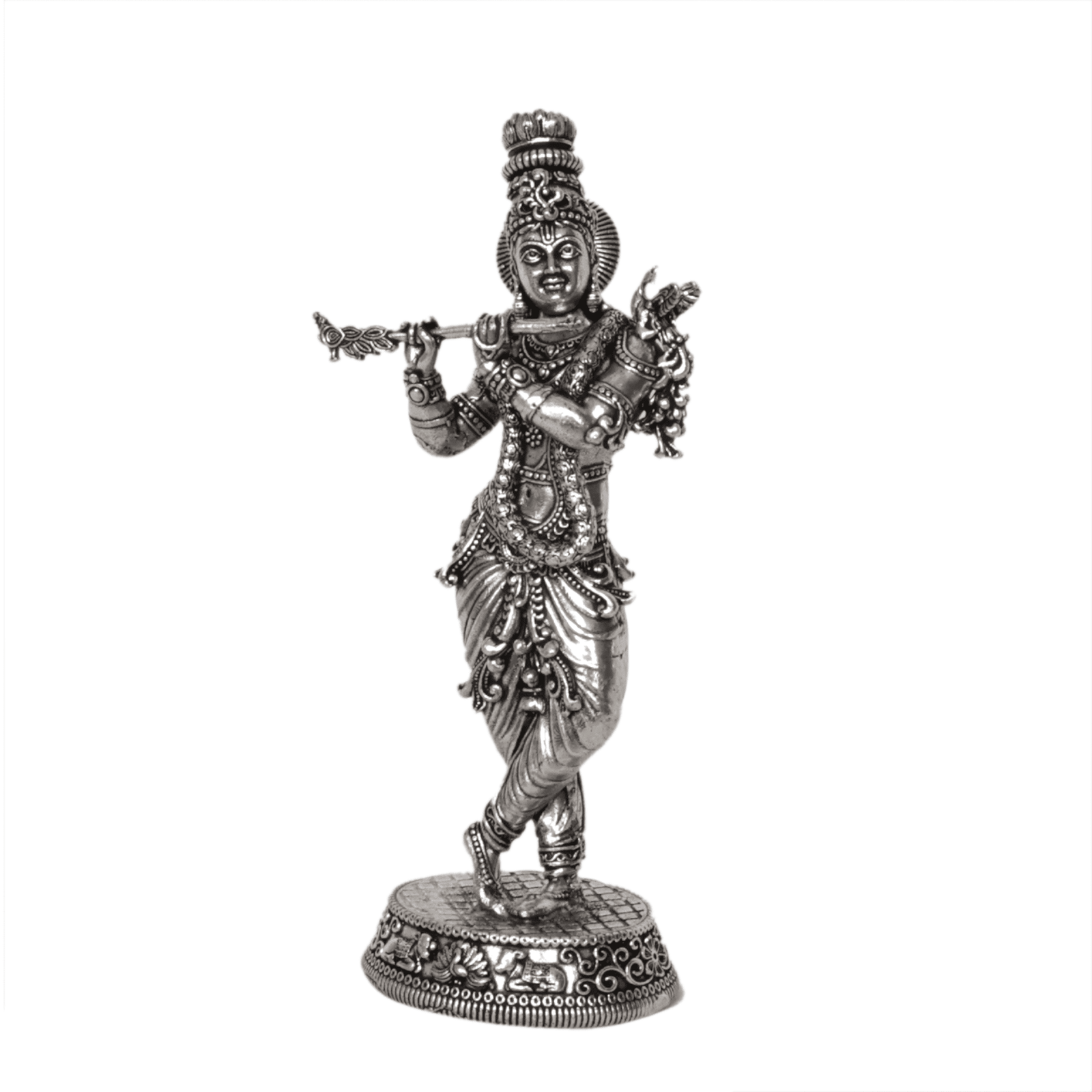 BH12099_3 KALARAMBH Silver Krishna 6.4 Inch, Pcs