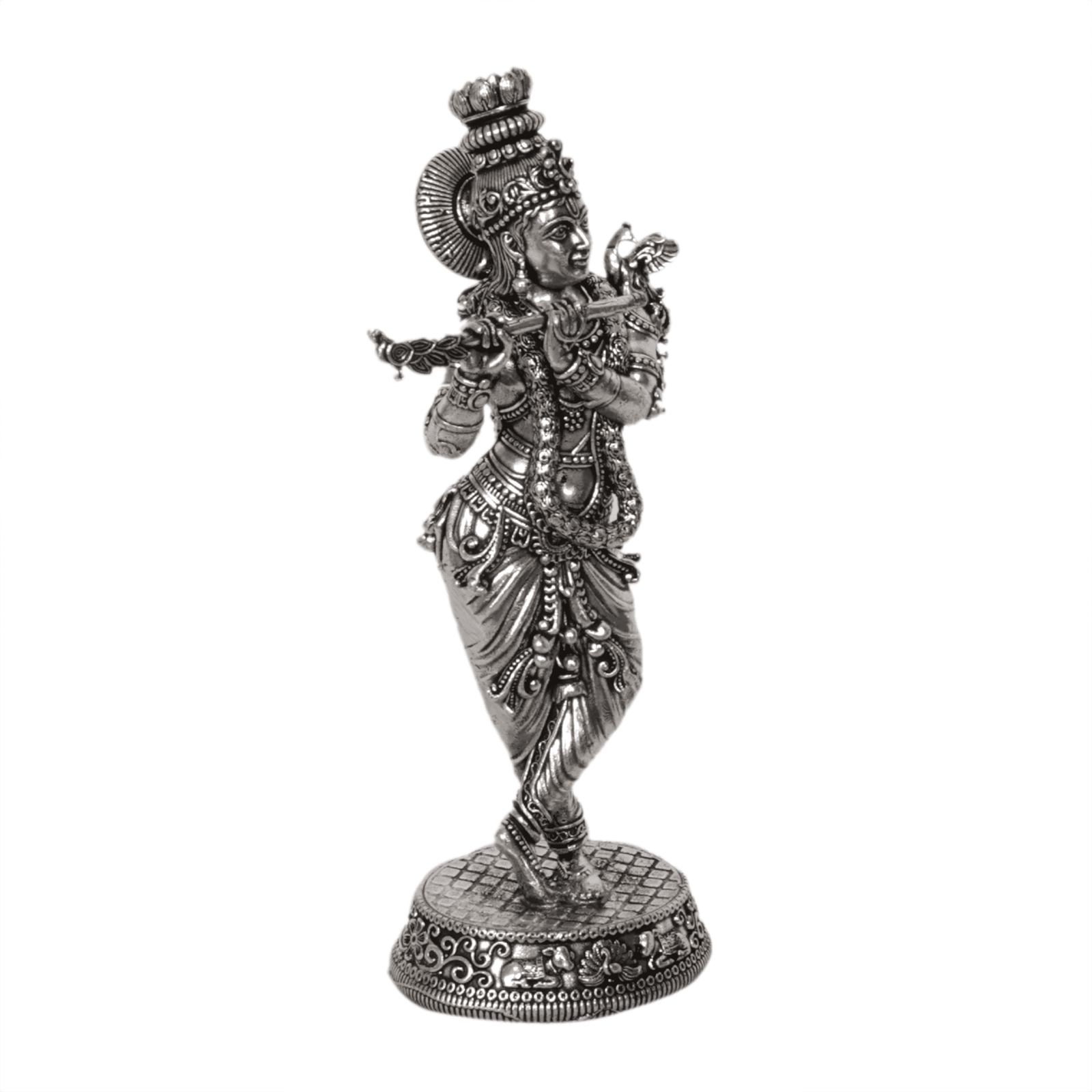 BH12099_6 KALARAMBH Silver Krishna 6.4 Inch, Pcs