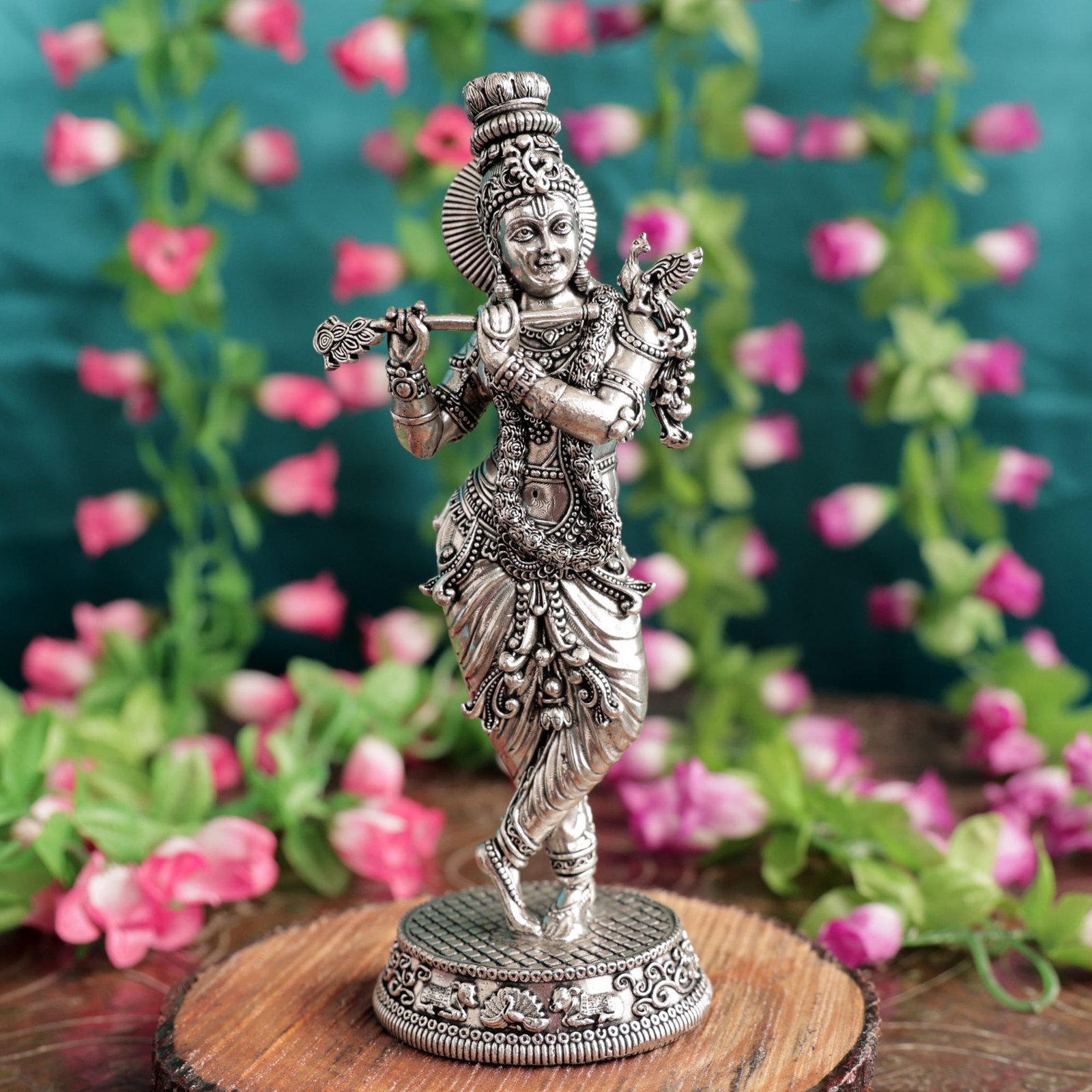 BH12099_N1 KALARAMBH Silver Krishna 6.4 Inch, Pcs