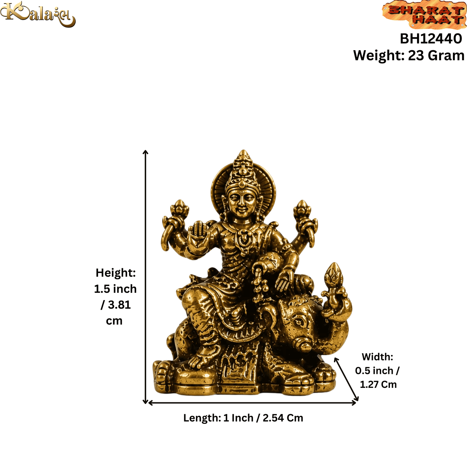 Brass Gaj lakshmi 1.5 Inch KBH12440 Brass Gaj lakshmi 1.5 Inch KBH12440