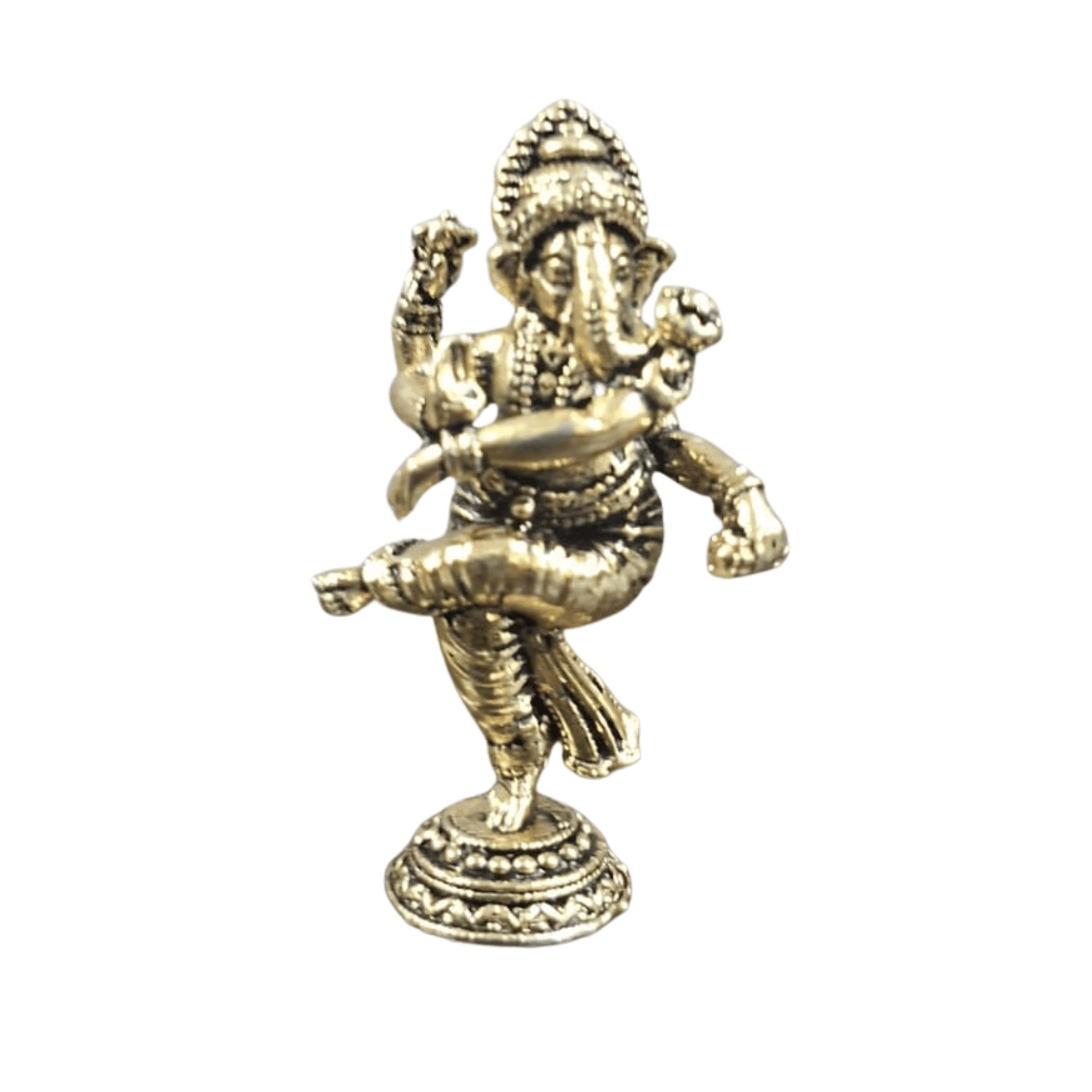 KALARAMBH Brass Dancing Ganesh 1.5 Inch, 1 Pcs KALARAMBH Brass Dancing Ganesh 1.5 Inch, 1 Pcs