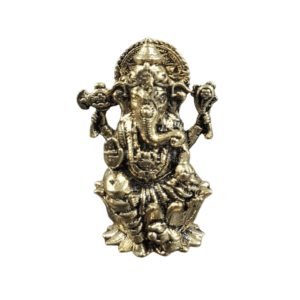 KALARAMBH Brass Ganesh 1.1 Inch, 1 Pcs