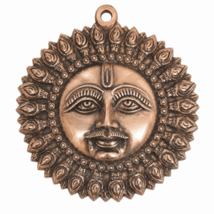 Brass Sun wall hanging copper 6.3 Inch