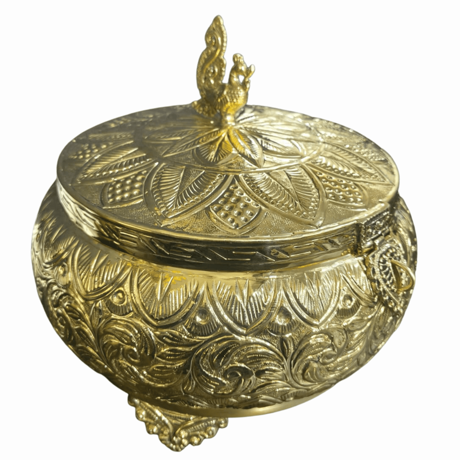 Brass Brass Container / Dabba & Jewelry Box. 9 Inch KBH12646 Brass Brass Container / Dabba & Jewelry Box. 9 Inch KBH12646