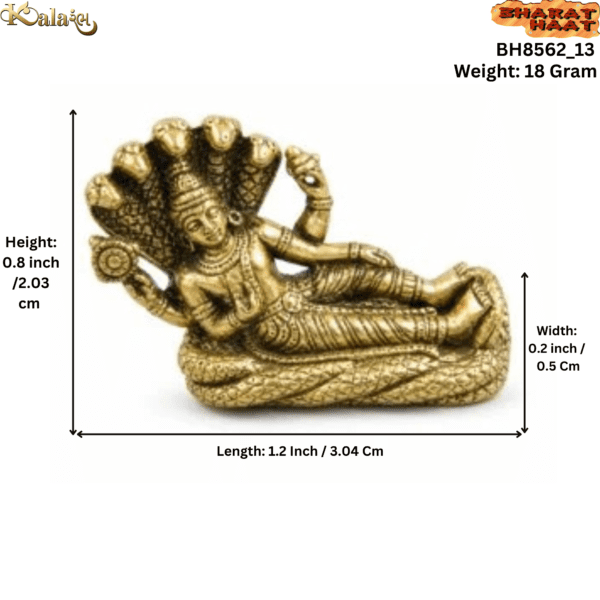 Buy Brass Vishnu 0.8 Inch Online In India- Kalarambh By Bharathaat
