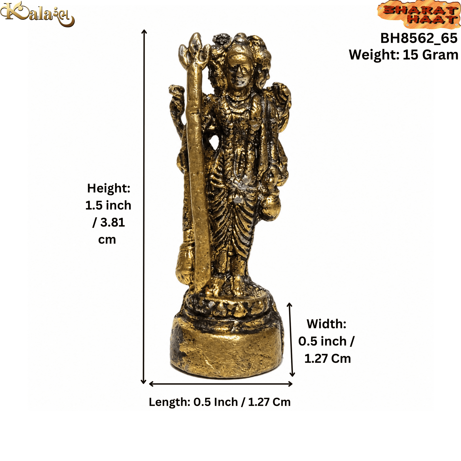 Brass dattatreya 1.5 Inch KBH8562_65 Brass dattatreya 1.5 Inch KBH8562_65