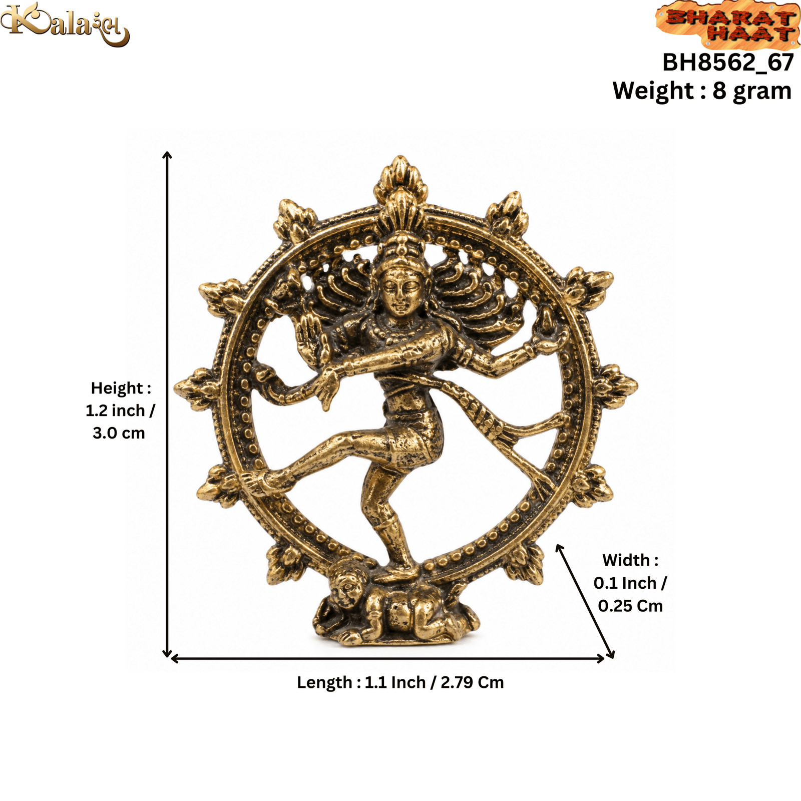 Brass Shiv Shankar 1 Inch KBH8562_60 Brass Shiv Shankar 1 Inch KBH8562_60