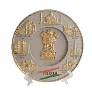 KALARAMBH Metal Metal Plate India Mix 5.8 Inch, 1 Pcs