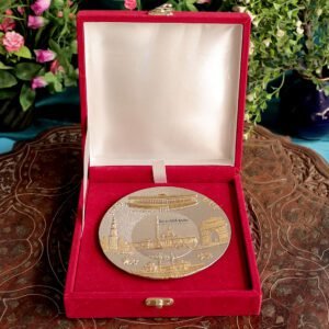 KALARAMBH Metal and velvet box Metal Plate Delhi-S/G BOX 2.2 Inch, 1 Pcs