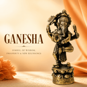 Brass Ganesha Idol 1.7 Inch – Mini Handmade Pooja Statue