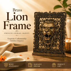 Brass Lion Frame 3 Inch KBH12614