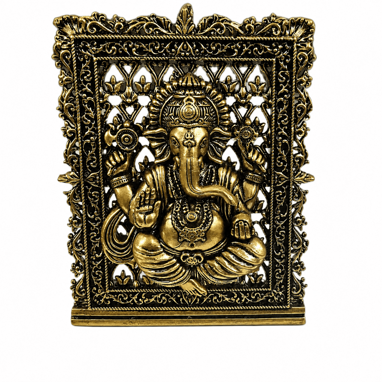 Brass Ganesh Frame 3 Inch KBH12615 Brass Ganesh Frame 3 Inch KBH12615