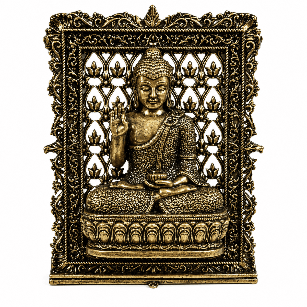 Brass Buddha Frame 3 Inch KBH12616 Brass Buddha Frame 3 Inch KBH12616