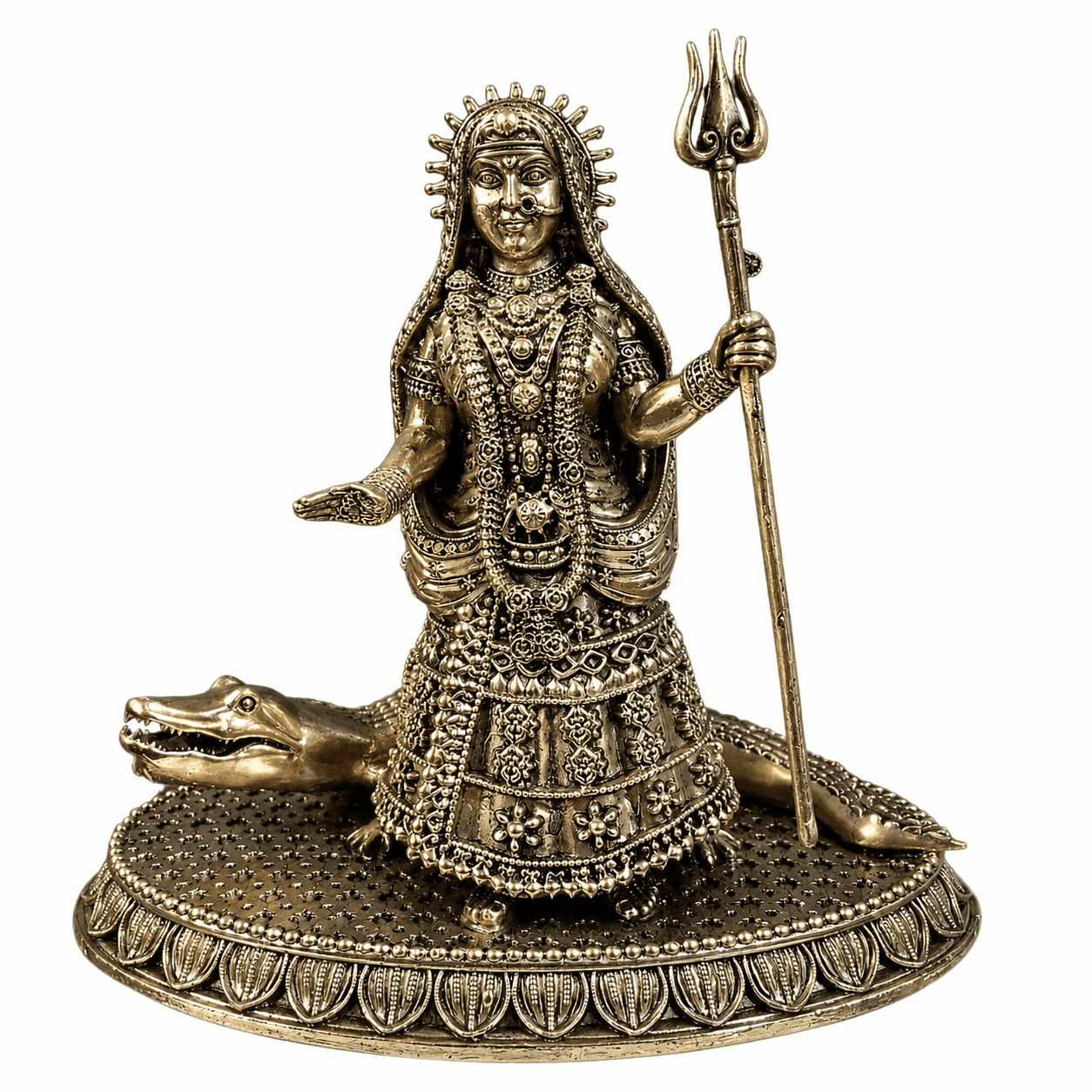Brass Khodiyar Maa With base 6 Inch KBH12619 Brass Khodiyar Maa With base 6 Inch KBH12619