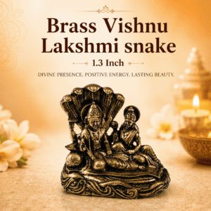 Brass Vishnu Lakshmi snake 1.3 Inch KBH12620