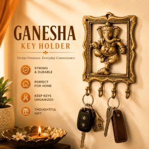 Brass Ganesh Key Holder 9.8 Inch kBH09869