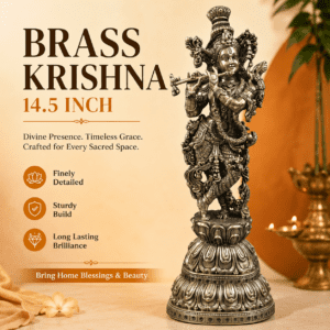 brass Krishna 14.5 Inch KBH12610