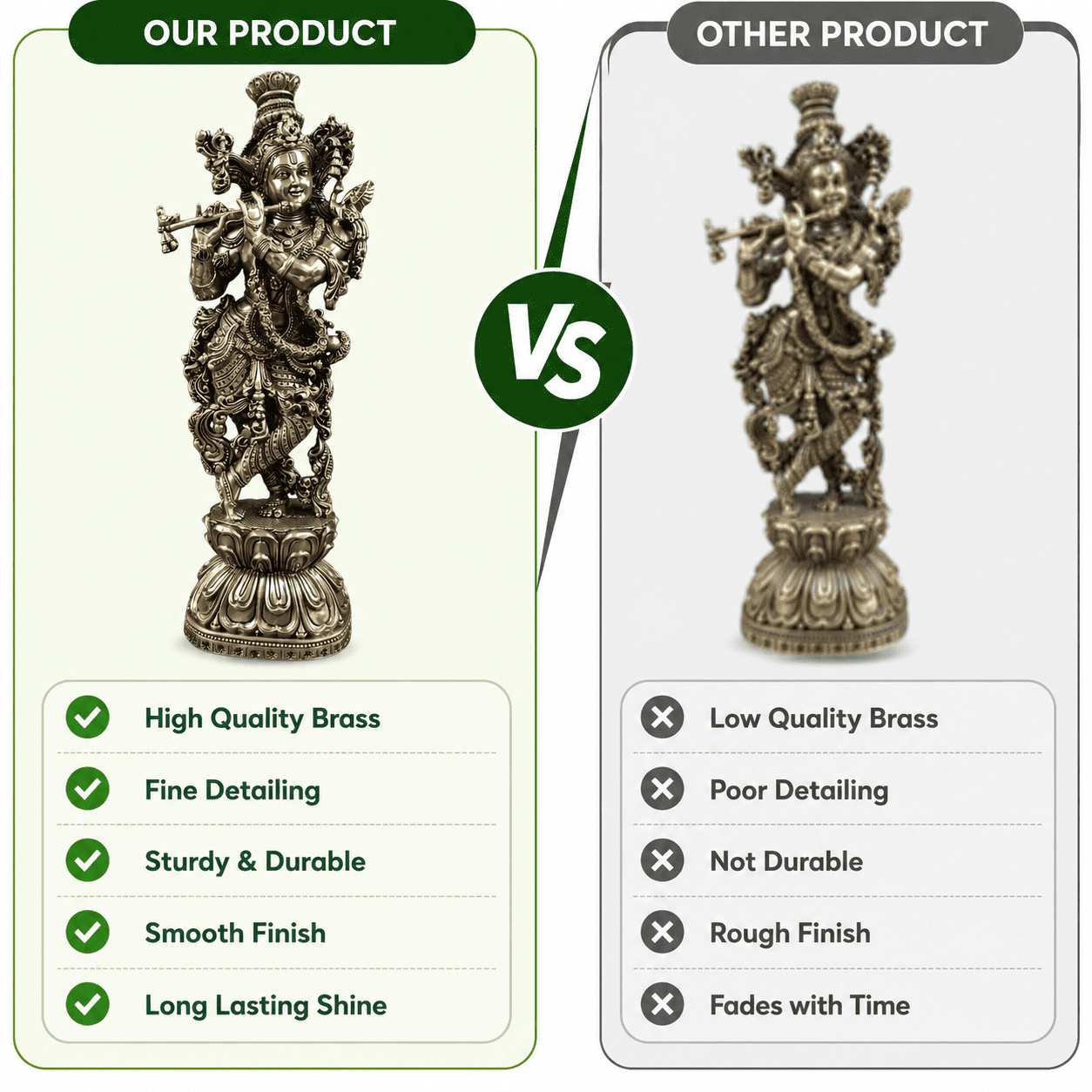 brass Krishna 14.5 Inch KBH12610 brass Krishna 14.5 Inch KBH12610