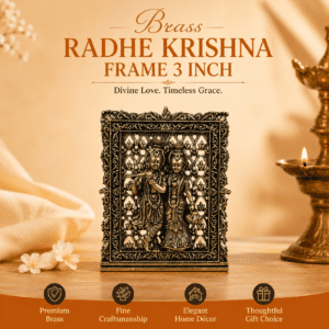 Brass Radhe krishna frame 3 Inch KBH12611