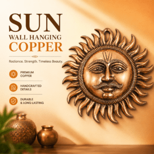 Brass Sun wall hanging copper 9 Inch KBH12644