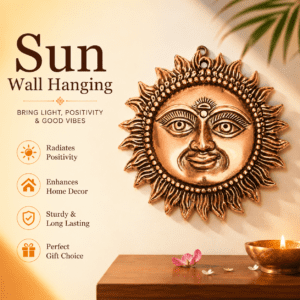 Brass Sun wall hanging copper 8 Inch KBH12643