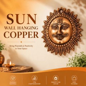 Brass Sun wall hanging copper 4 Inch KBH12641