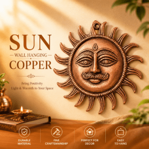 Brass Sun wall hanging copper 3 Inch KBH12640
