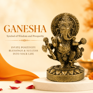 Brass Ganesha 1.3 Inch KBH8562_98