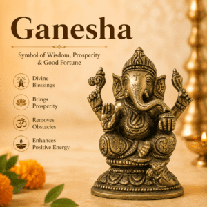 Brass Ganesha 4.2 Inch