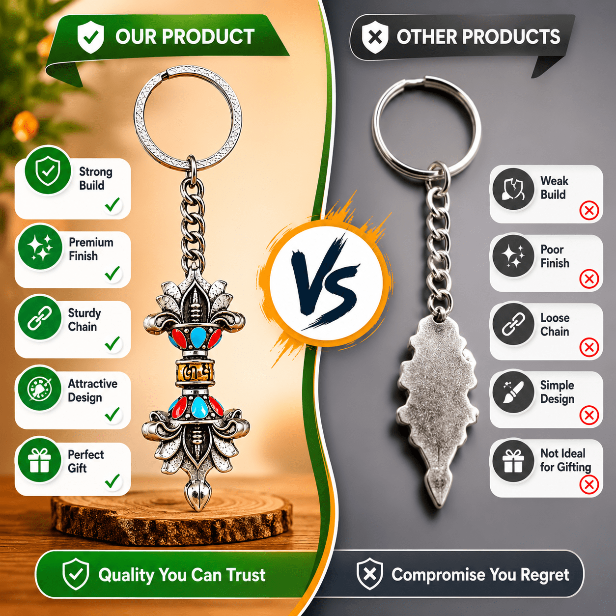 Brass Ganesha KeyChain with Ring 2.3 Inch kBH09964 Brass Ganesha KeyChain with Ring 2.3 Inch kBH09964