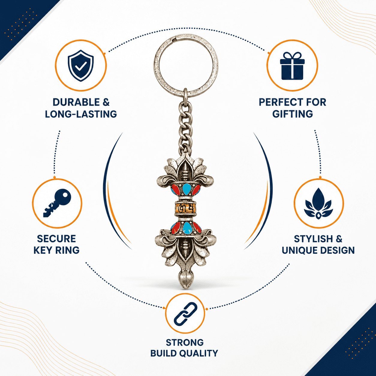 Brass Ganesha KeyChain with Ring 2.3 Inch kBH09964 Brass Ganesha KeyChain with Ring 2.3 Inch kBH09964