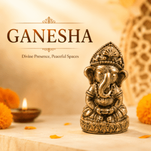 Brass Ganesha 1.1 Inch KBH8562_62