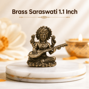 Brass Saraswati 1.1 Inch