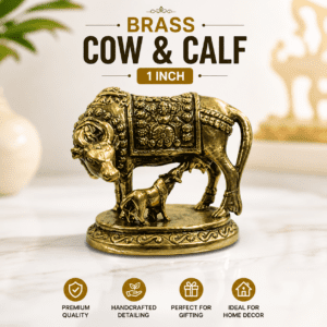 Brass Cow & Calf 1 Inch