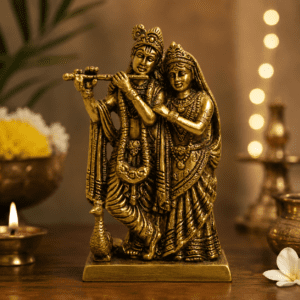 Brass Radha Krishna 6.2 Inch KBH12638