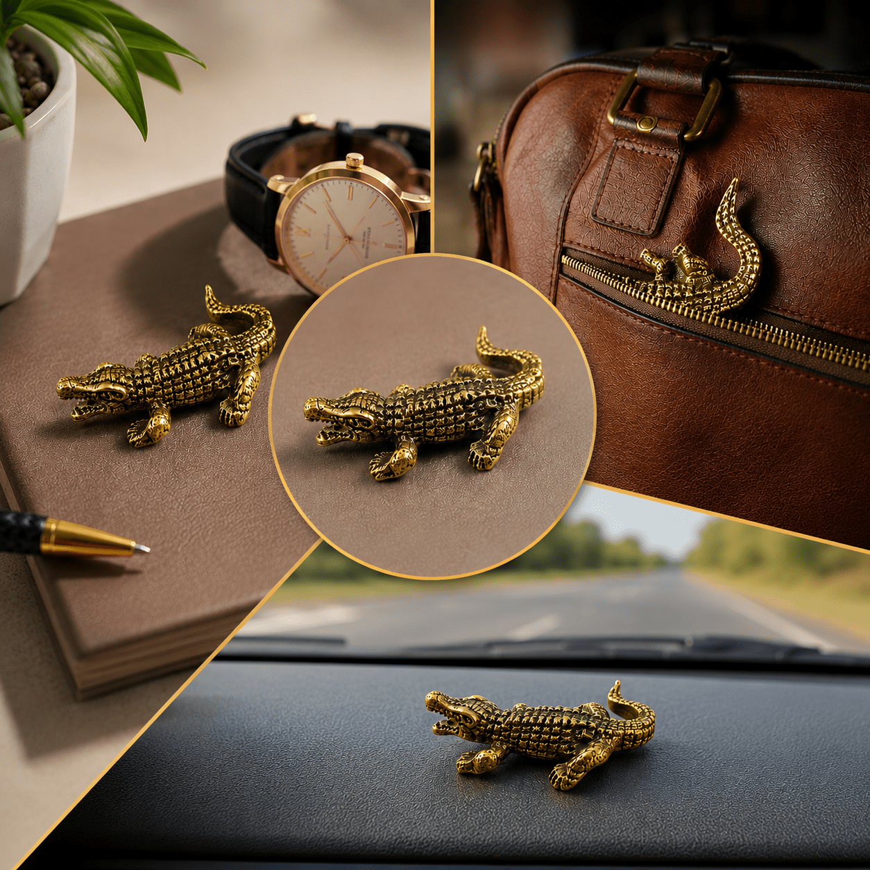 Brass Crocodile 0.3 Inch BH8562_30 Brass Crocodile 0.3 Inch BH8562_30