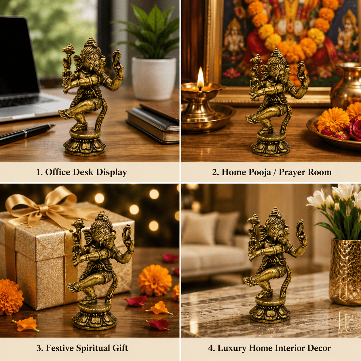 Brass Ganesha 2.5 Inch BH10223 Brass Ganesha 2.5 Inch BH10223
