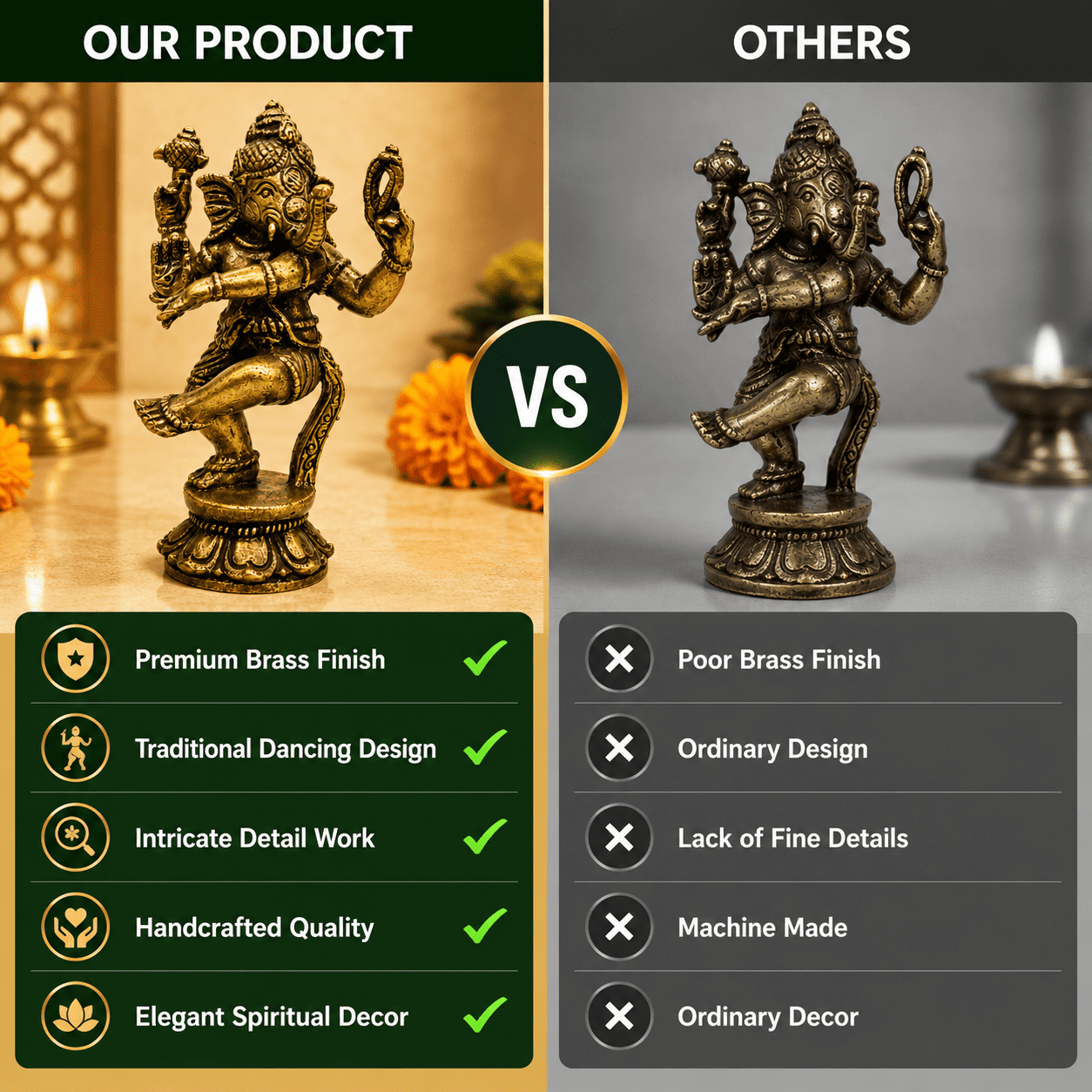Brass Ganesha 2.5 Inch BH10223 Brass Ganesha 2.5 Inch BH10223