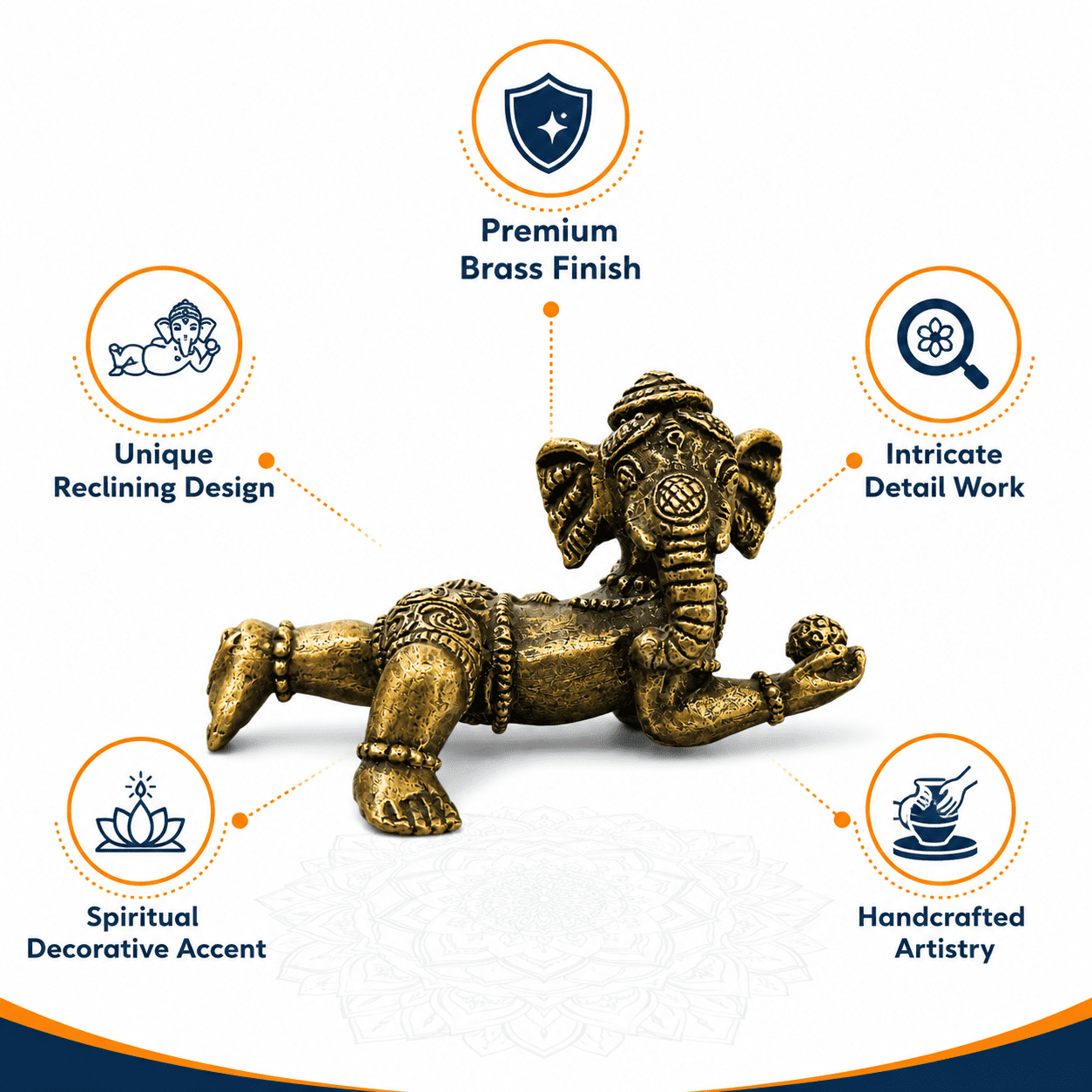 Brass Ganesha 1.5 Inch BH10211 Brass Ganesha 1.5 Inch BH10211