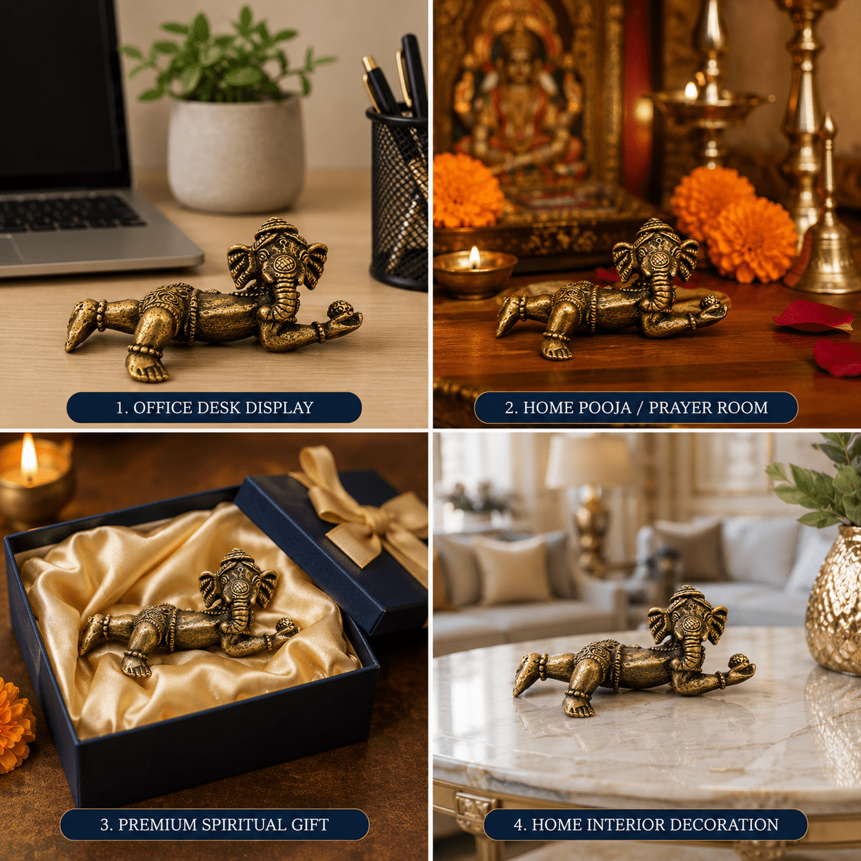 Brass Ganesha 1.5 Inch BH10211 Brass Ganesha 1.5 Inch BH10211