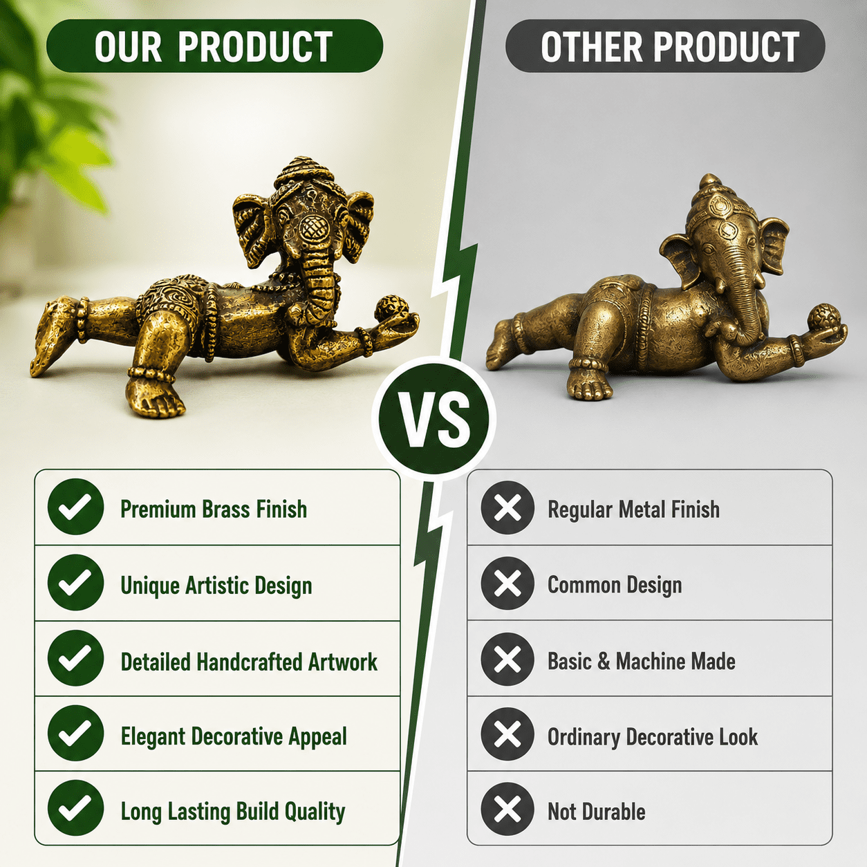 Brass Ganesha 1.5 Inch BH10211 Brass Ganesha 1.5 Inch BH10211