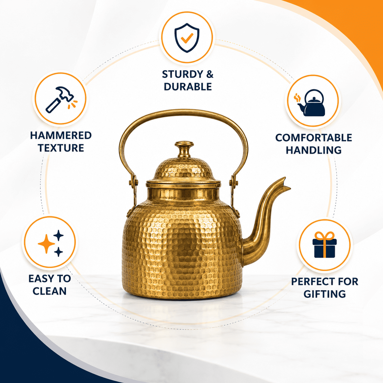 Brass Kettle 8 Inch BH10531 Brass Kettle 8 Inch BH10531