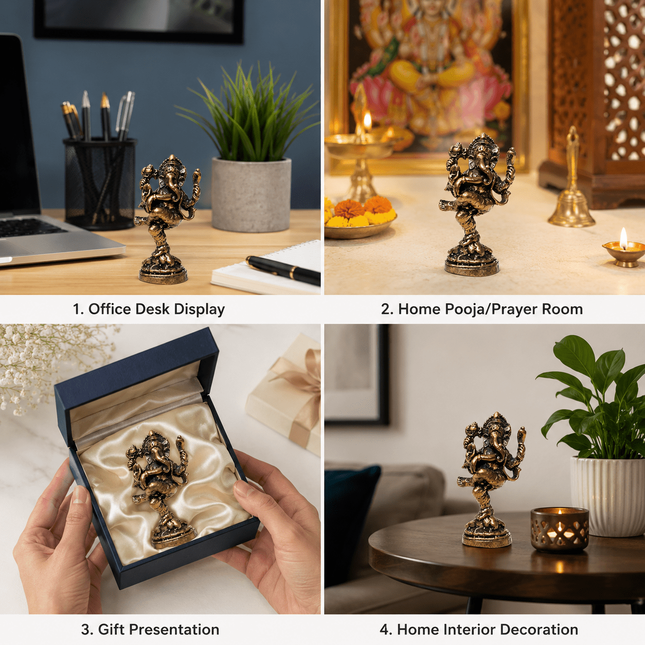 Brass Ganesha 1.4 Inch KBH8562_51 Brass Ganesha 1.4 Inch KBH8562_51