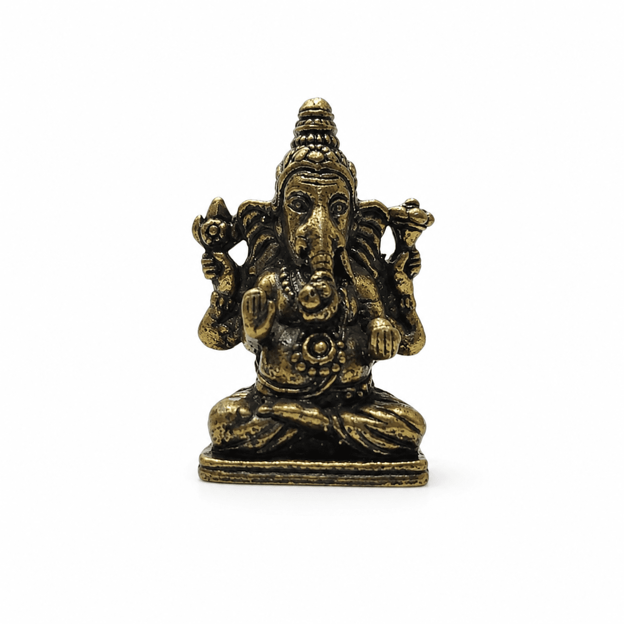 Brass Ganesha 1.1 Inch KBH8562_54 Brass Ganesha 1.1 Inch KBH8562_54