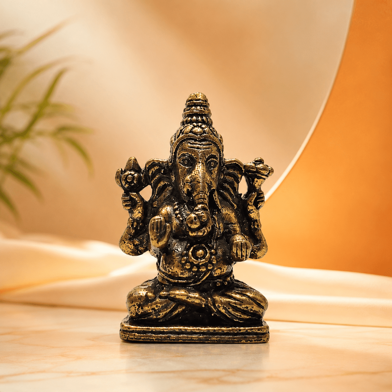 Brass Ganesha 1.1 Inch KBH8562_54 Brass Ganesha 1.1 Inch KBH8562_54