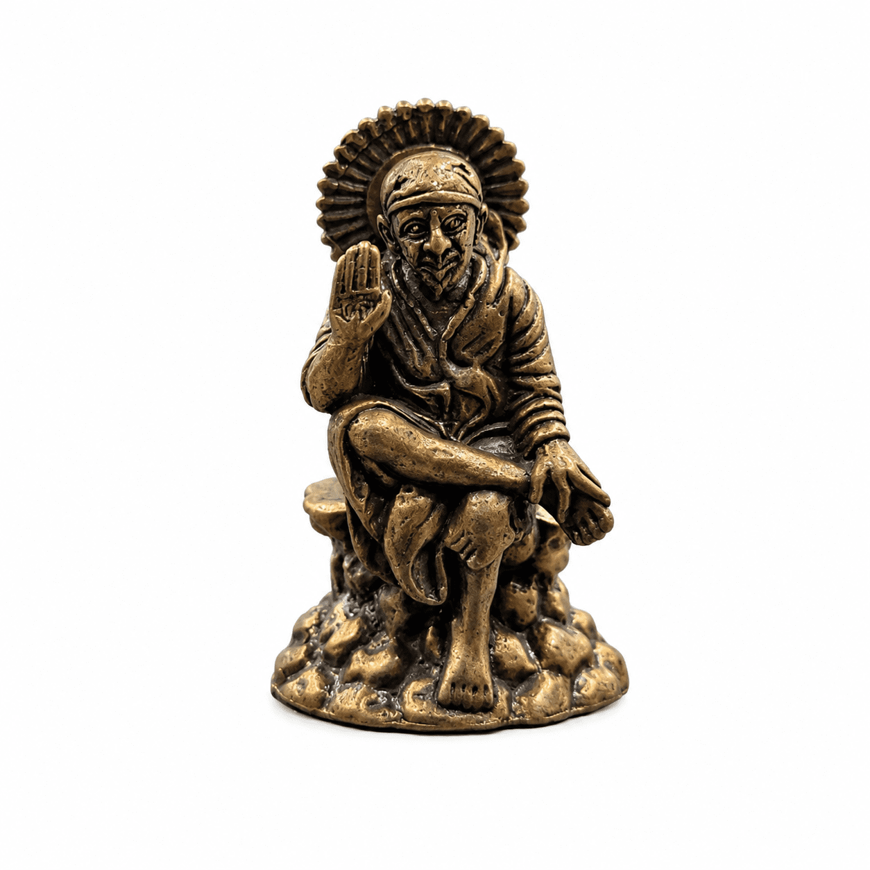 Brass Sai Baba 1.2 Inch KBH8562_64 Brass Sai Baba 1.2 Inch KBH8562_64