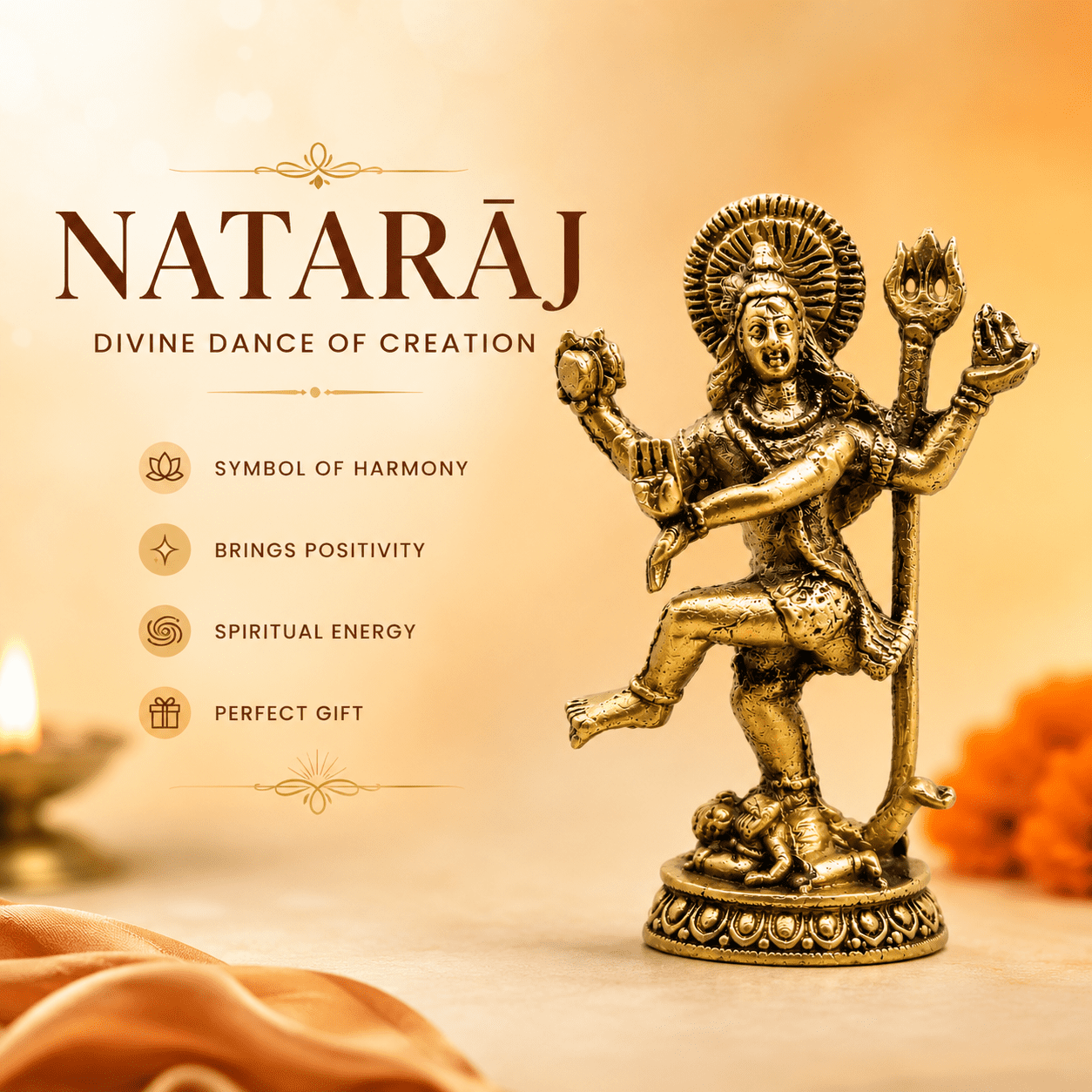 Brass nataraj 1.5 Inch BH8562_71 Brass nataraj 1.5 Inch BH8562_71
