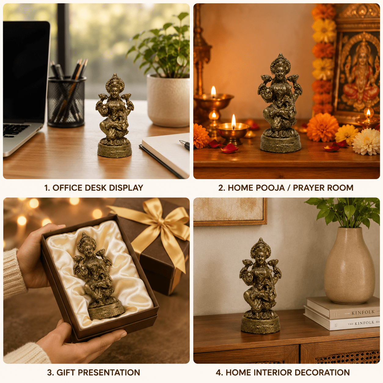 Brass Laxmi 1.2 Inch KBH8562_95 Brass Laxmi 1.2 Inch KBH8562_95