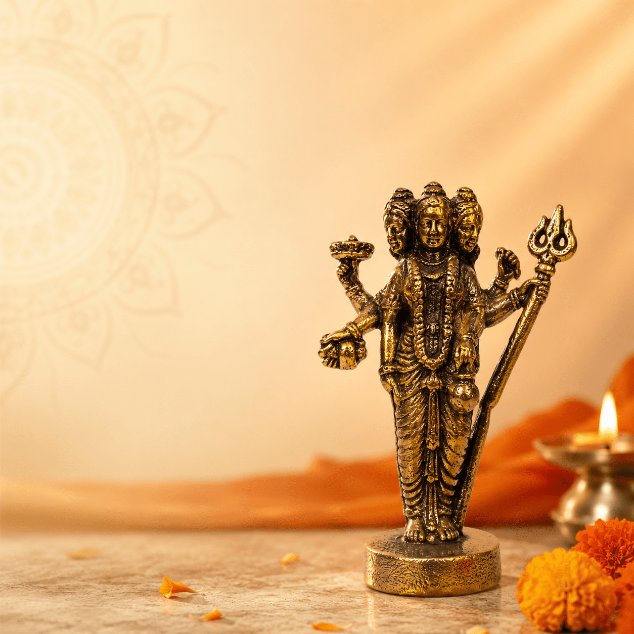 Brass dattatreya 1.5 Inch KBH8562_65 Brass dattatreya 1.5 Inch KBH8562_65